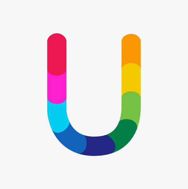卡通手绘英文字母u