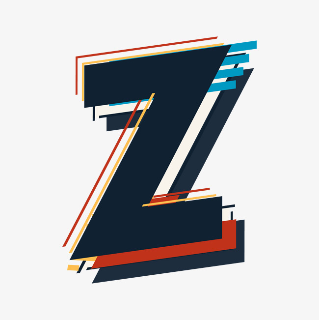 卡通创意英文字母z