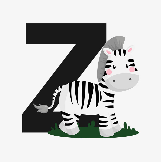 创意卡通装饰英文字母手绘字母z