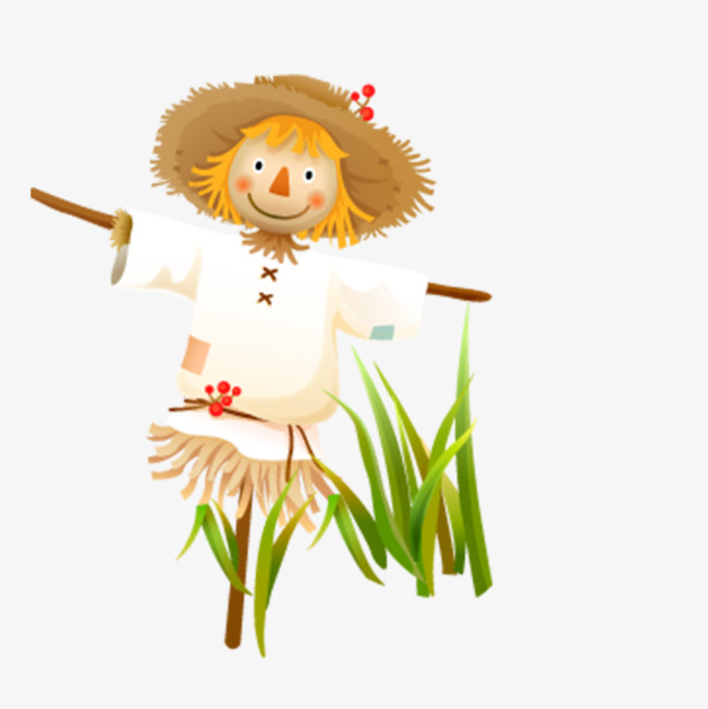 戴草帽的稻草女孩素材图片免费下载_高清png