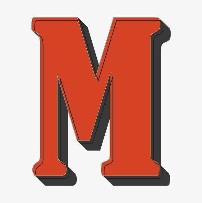 卡通英文字母字体m