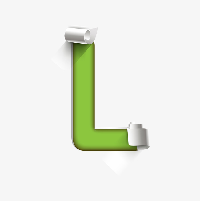 卡通手绘英文字母l