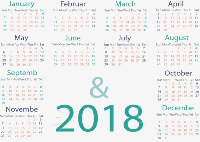 2018新年日历手抄报