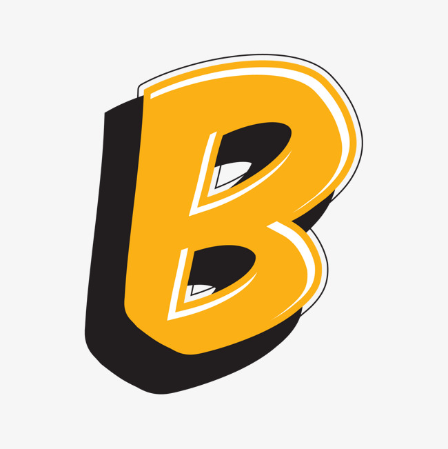 卡通手绘英文字母b_艺术字设计_千库网