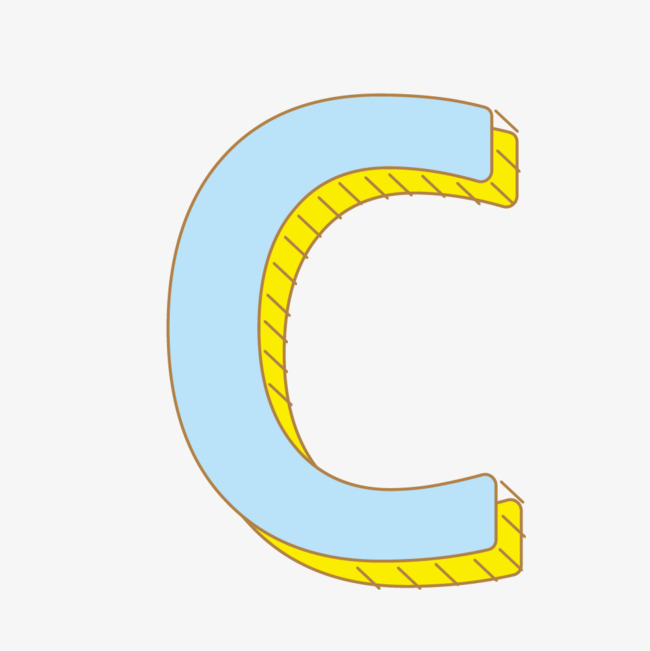卡通可爱英文字母c