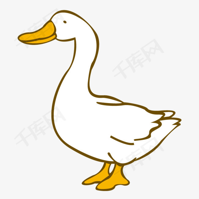 卡通可爱小动物装饰设计动物头像鸭子