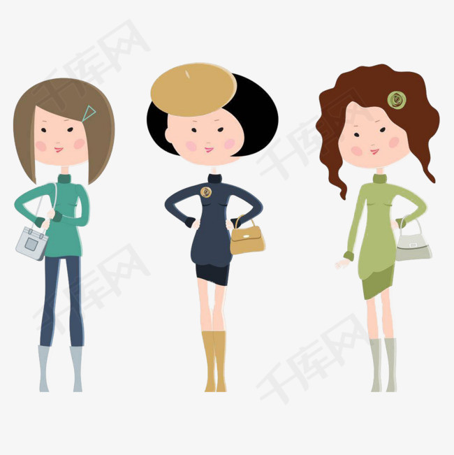 可爱卡通手绘休闲女装