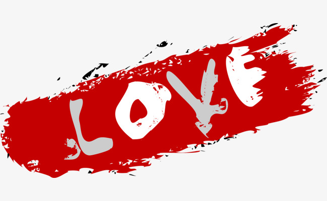 创意love红色艺术字
