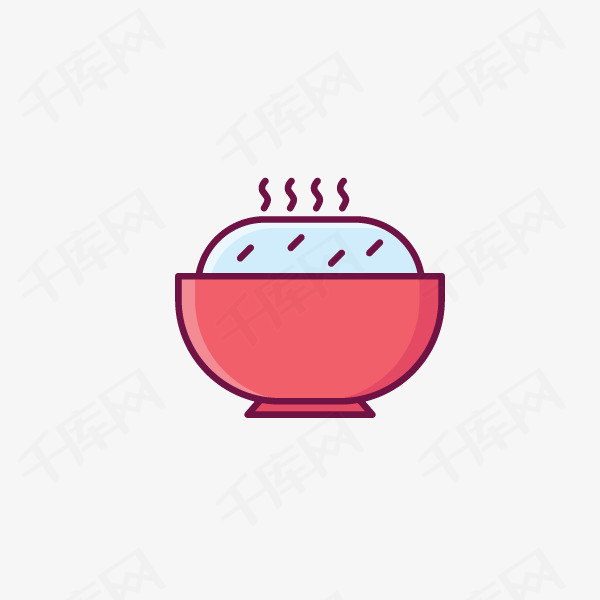 卡通手绘食物插图卡通手绘创意食物插图矢量图形动漫动画一碗饭