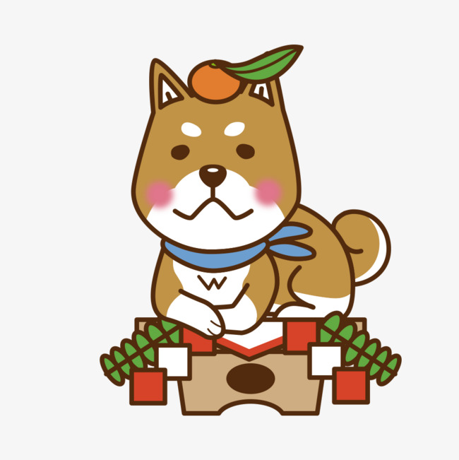 卡通手绘可爱的小狗素材图片免费下载_高清p