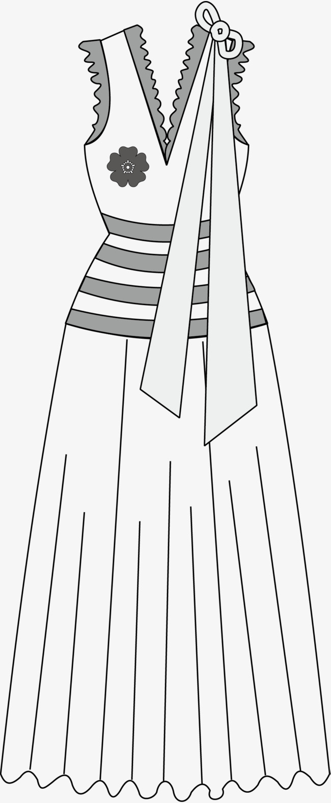 美丽长裙设计图素材图片免费下载_高清psd