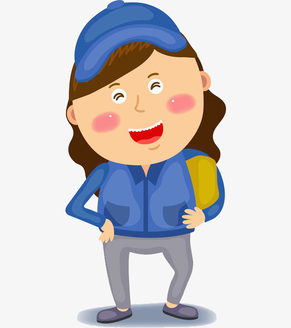 卡通高兴地女人免抠图素材图片免费下载_高清png