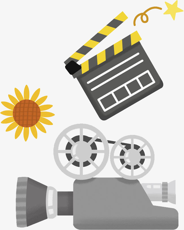 卡通电影放映机免抠图