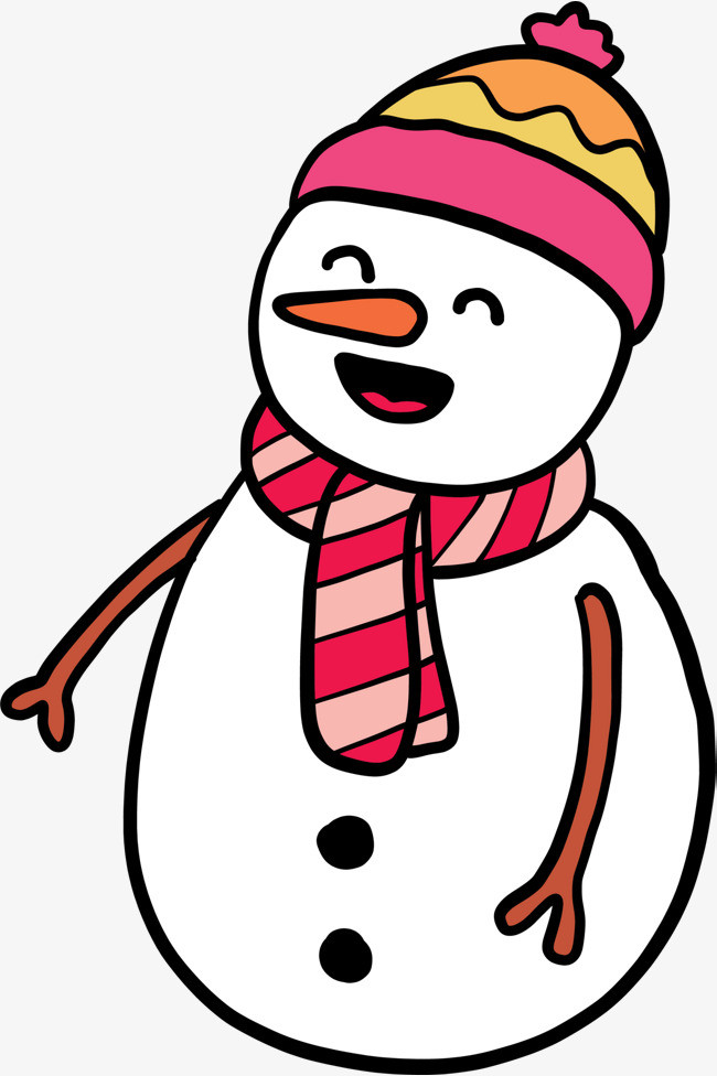 寒冷冬季卡通雪人