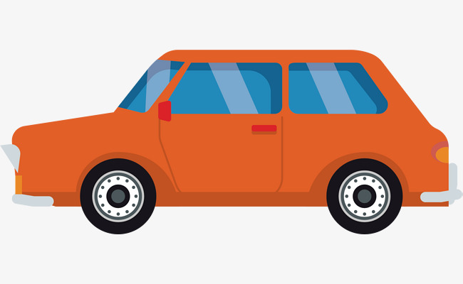 矢量手绘橙色小汽车素材图片免费下载_高清p