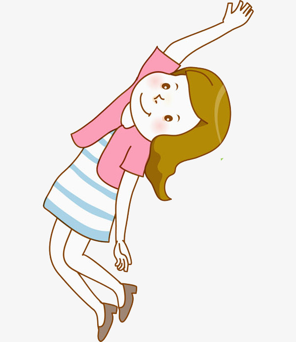 卡通跳舞的女人免抠图