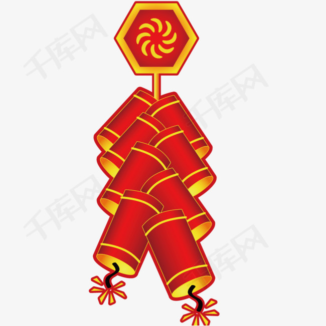 卡通喜庆鞭炮烟花广告设计