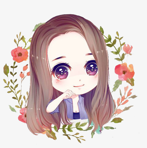 卡通大眼睛的女孩