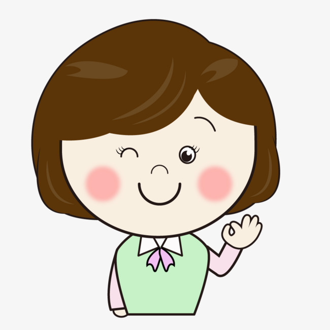 调皮的卡通女生图卡通调皮的表情眨眼睛女生手势