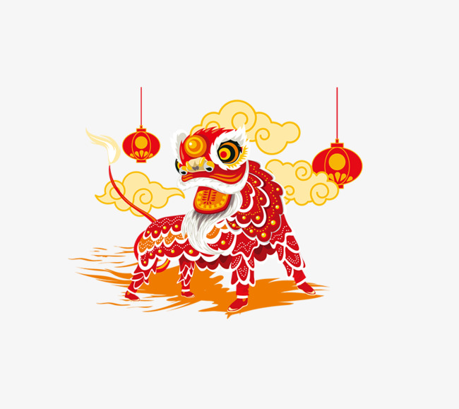 中国风新年瑞兽免抠png素材下载_高清图片png格式(:)