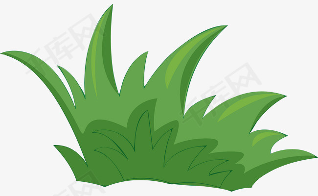 绿色卡通小草装饰小草卡通小草手绘小草小草装饰植物效果图