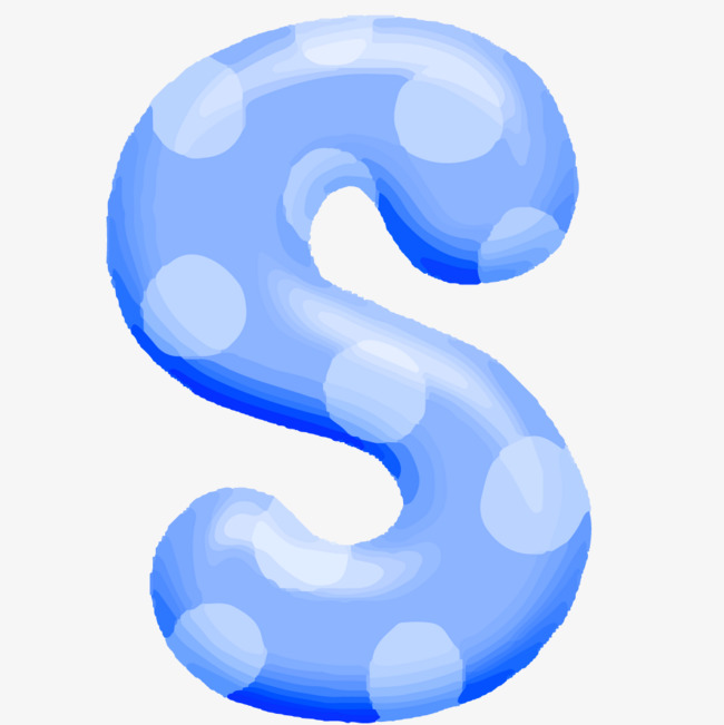卡通手绘英文字母s