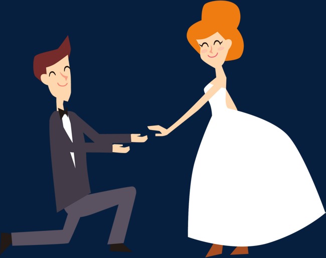 跪地求婚的帅气新郎素材图片免费下载_高清p