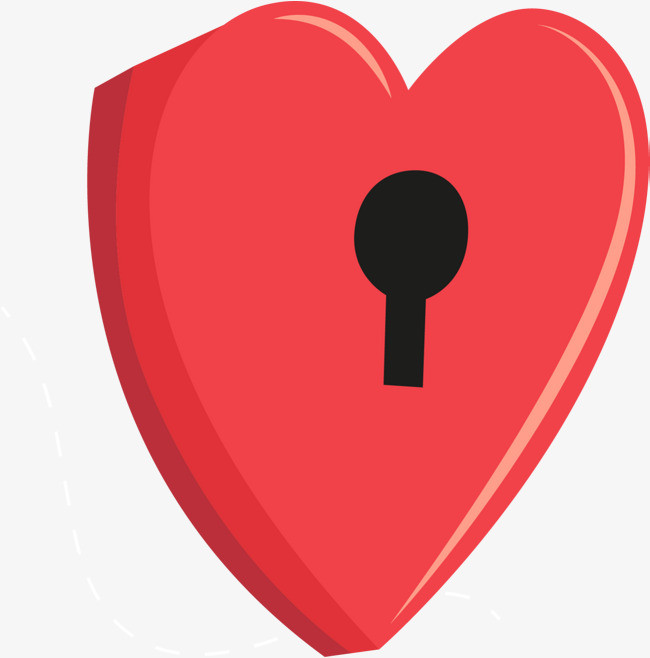 情人节红色立体爱心锁