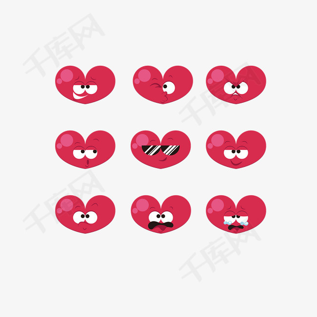 emoji白色爱心复制,白色心形emoji复制 矢量红色emoji爱心表情包