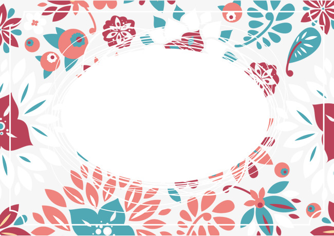 卡通红色鲜花文案背景素材图片免费下载_高清