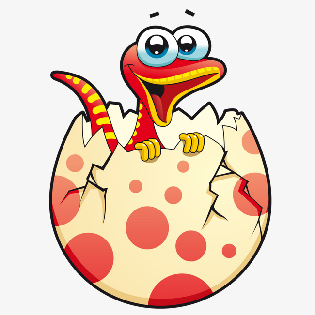 卡通破壳而出的恐龙素材图片免费下载_高清psd