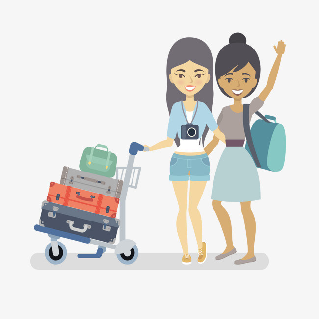 一起去旅游的好姐妹png素材下载_高清图片png格式(:)