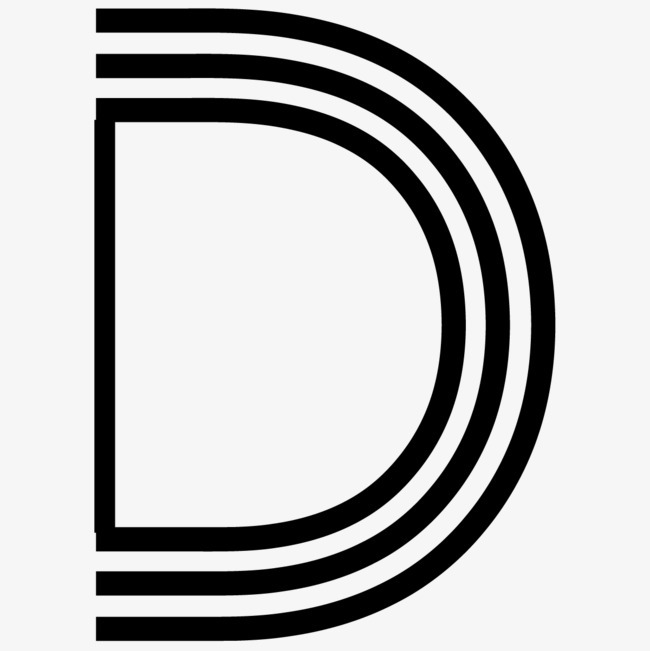 卡通手绘英文字母d