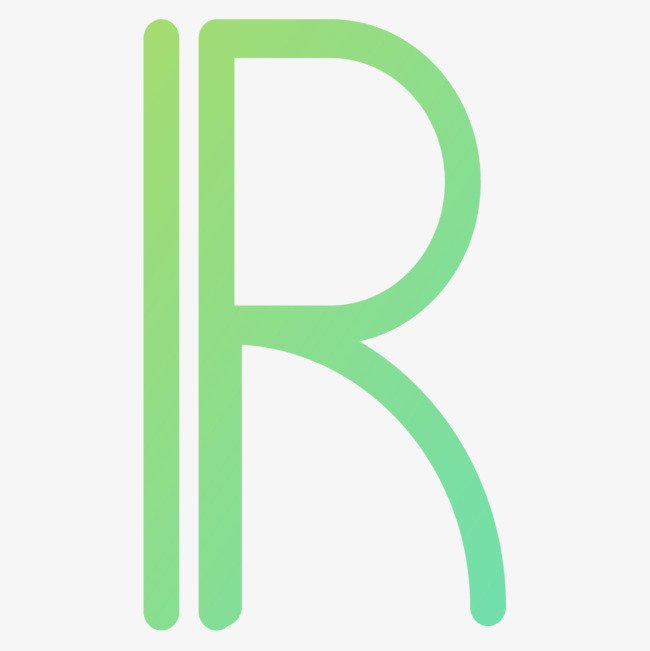 卡通手绘英文字母r