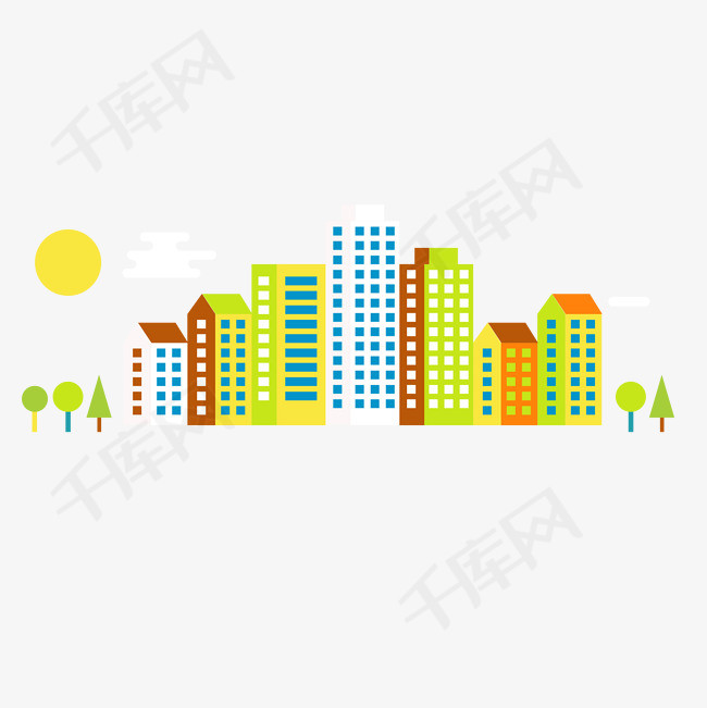 楼房矢量图欧式建筑房子建筑手绘欧式平面楼房