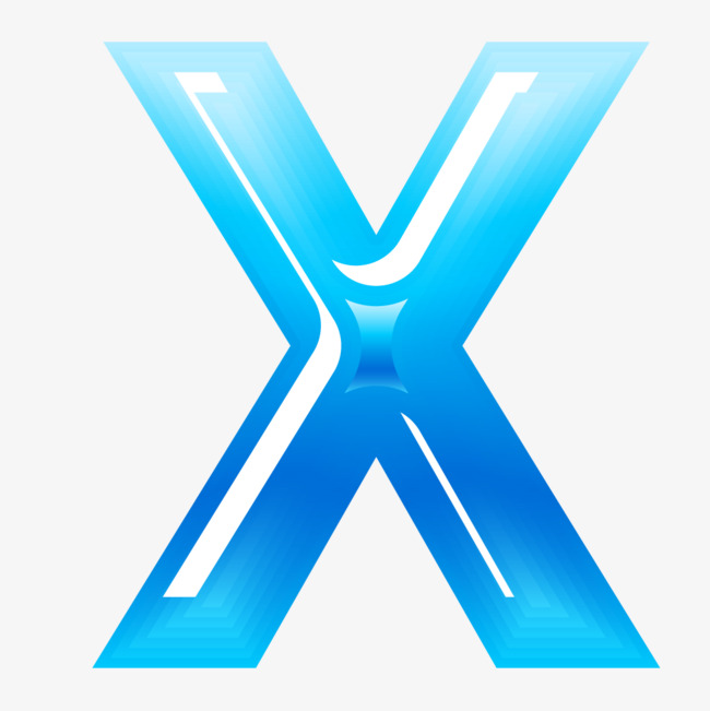 卡通手绘英文字母x_艺术字设计_千库网