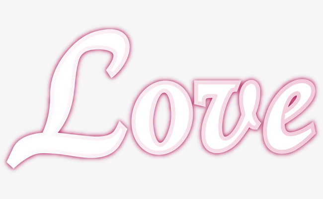 粉色情人节love字母