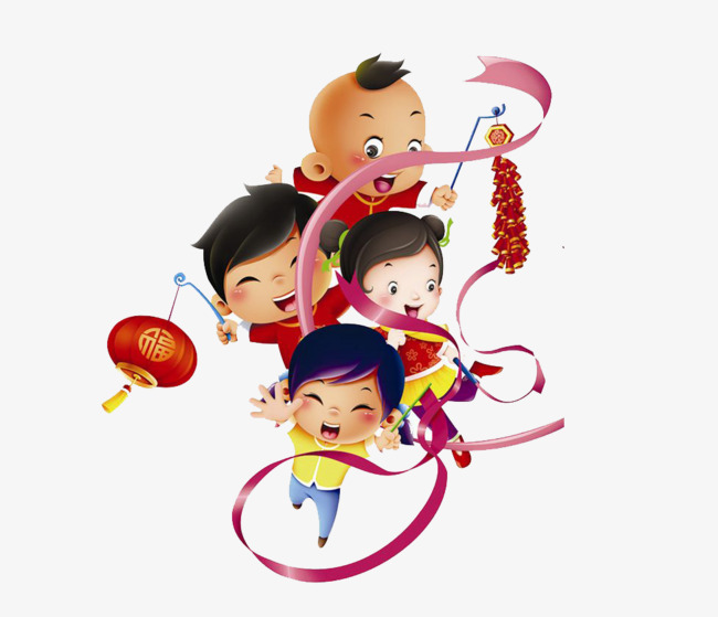 过年的小孩子设计人物设计卡通人物快乐小孩过年喜庆