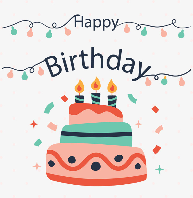 粉红色可爱生日蛋糕