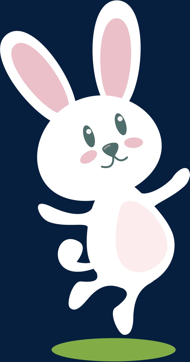 白色可爱舞蹈小兔子