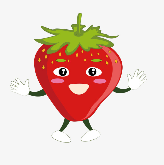 可爱草莓png下载可爱草莓可爱卡通水果装饰背景小清晰