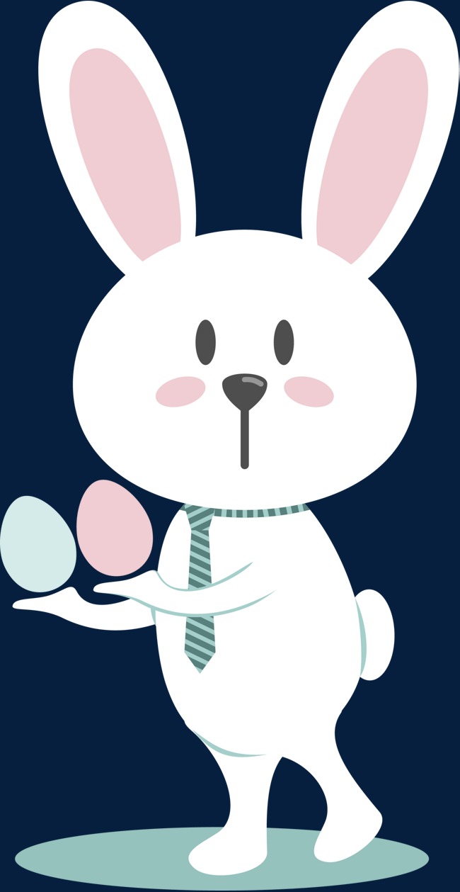 复活节呆萌白色兔子复活节呆萌兔子可爱兔子节日害羞白色兔子