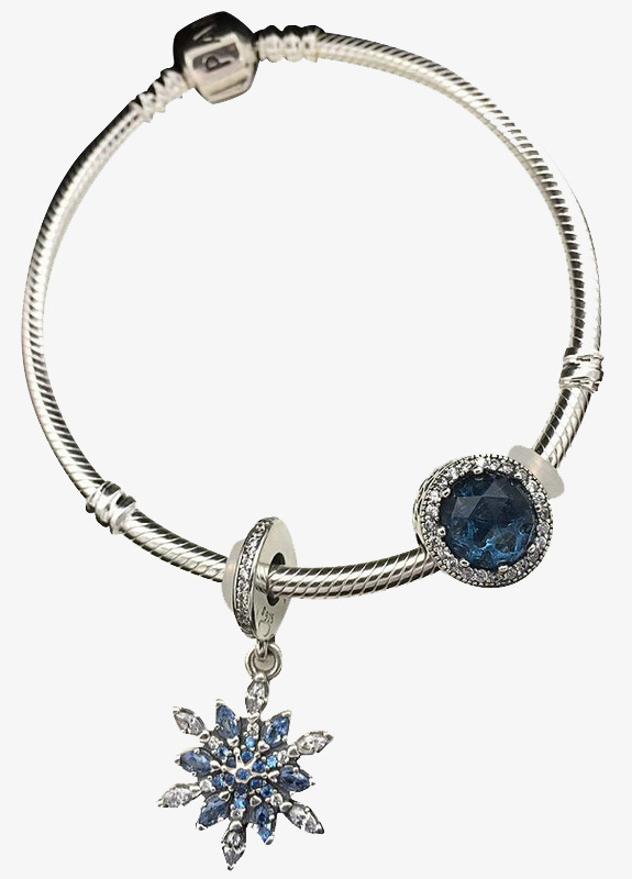 潘多拉蓝色海洋之心猫眼石手链