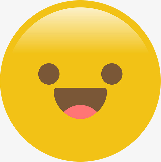 可爱卡通黄色圆脸3d开心表情矢量表情包搞笑表情qq表情微信表情狗表情