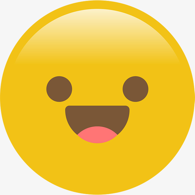 可爱卡通黄色圆脸3d开心表情矢量表情包搞笑表情qq表情微信表情狗表情