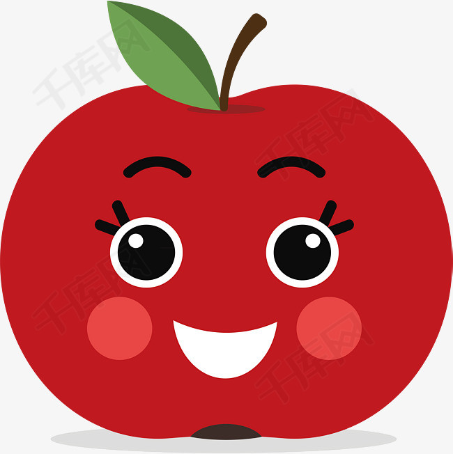 卡通红色苹果设计