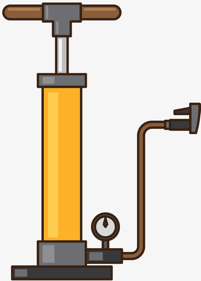 描边卡通矢量打气筒打气筒卡通打气筒矢量打气筒卡通风格扁平风格描边