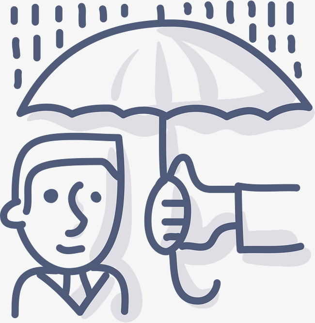 撑雨伞关照同志不规则图形团队合作图标设计素材