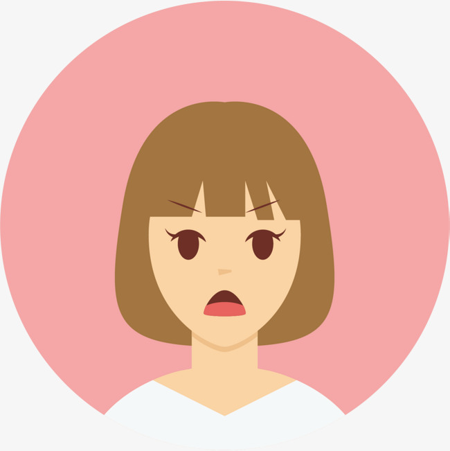 粉色女王节愤怒女生