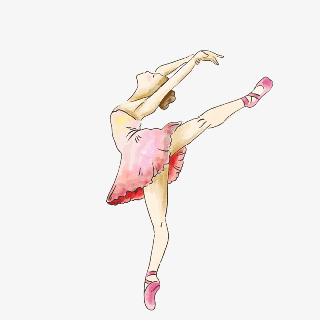 跳芭蕾舞女孩矢量图卡通人物矢量图背景装饰跳舞女孩芭蕾舞